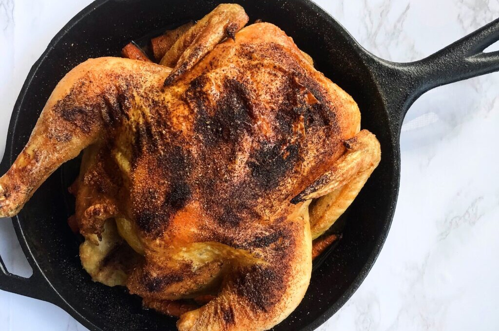 Easy Whole Baked Chicken - Girl Appetit