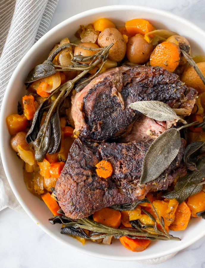 Slow Cooker Harvest Chuck Roast with Butternut Squash