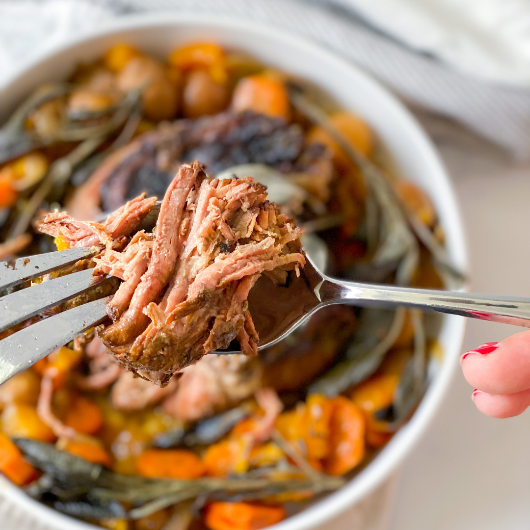 slow cooker chuck roast with butternut squash