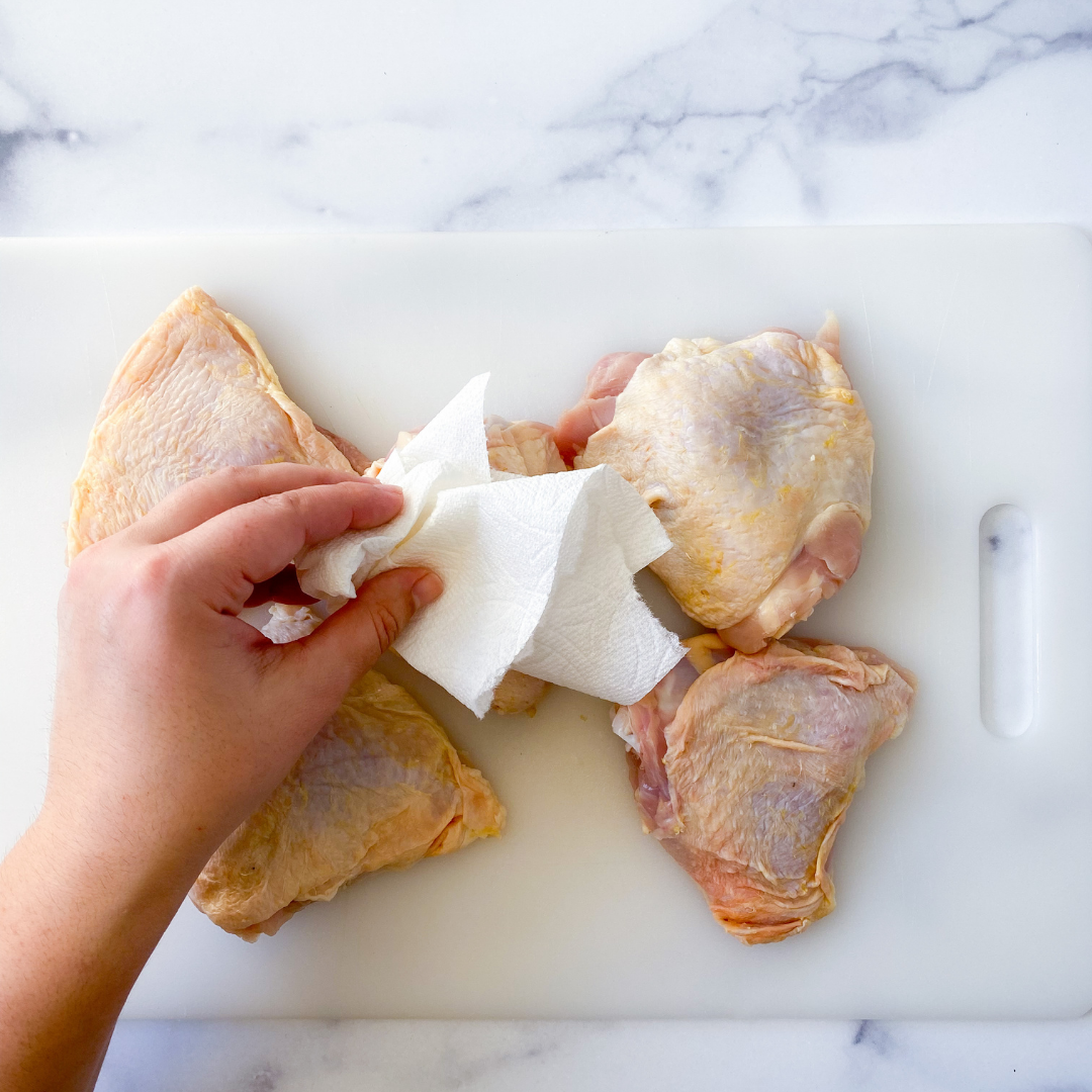 dry your thighs for air fryer chicken thighs recipe