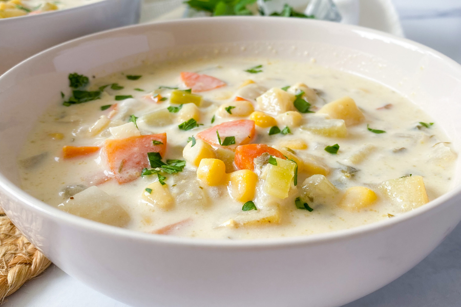 healthy slow cooker corn chowder