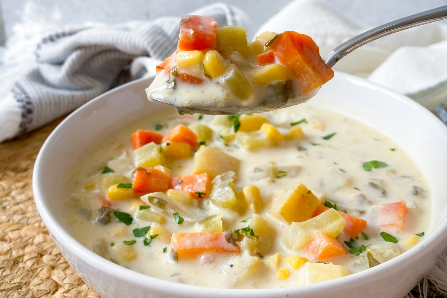 slow cooker potato corn chowder